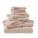 800GSM - 8 Piece Antimicrobial Towel Set - Blush - Simple Home Plus