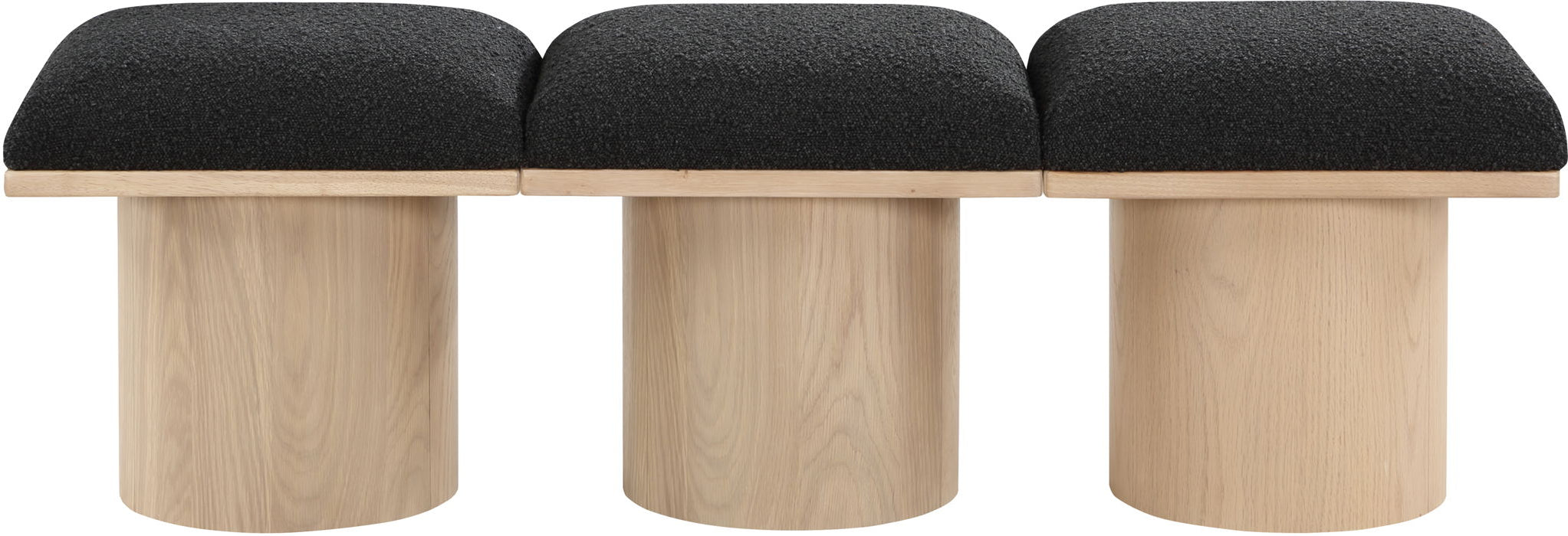 Pavilion - 3 Piece Modular Bench With Natural Base - Simple Home Plus