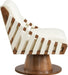 Millwin - Swivel Accent Chair With Brown Base - Simple Home Plus
