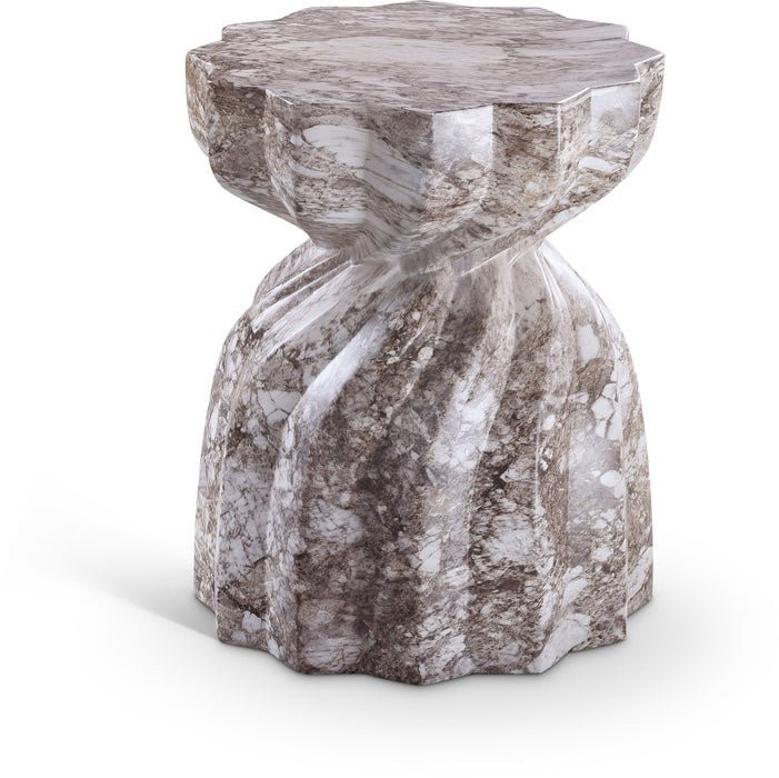 Caserta - Marble Finish Concrete End Table - Simple Home Plus
