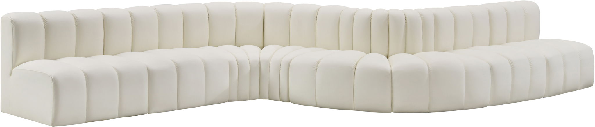 Arc - Faux Leather 8 Piece Curved Modular Sofa - Simple Home Plus
