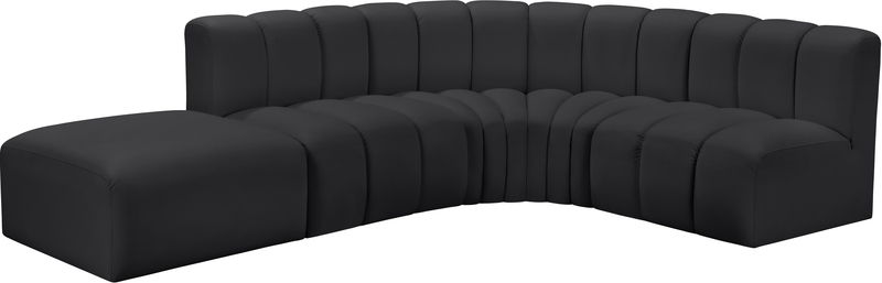 Arc - Faux Leather 5 Piece Corner Modular Sofa