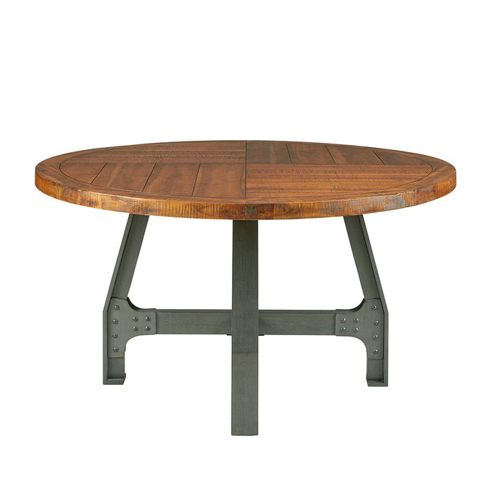 Lancaster - Round Dining / Gathering Table - Amber / Graphite - Simple Home Plus
