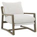 Geneva - Boucle Upholstered Wood Arm Accent Chair - Sand - Simple Home Plus