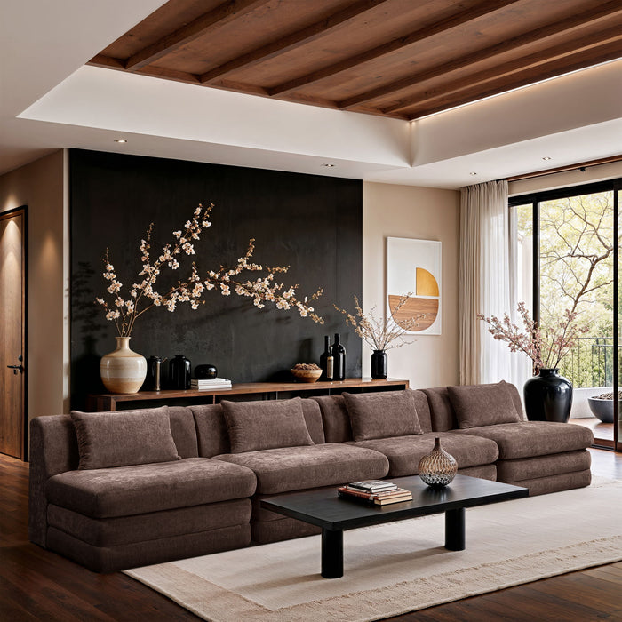 Stellar - 4 Piece Upholstered Modular Sectional - Simple Home Plus