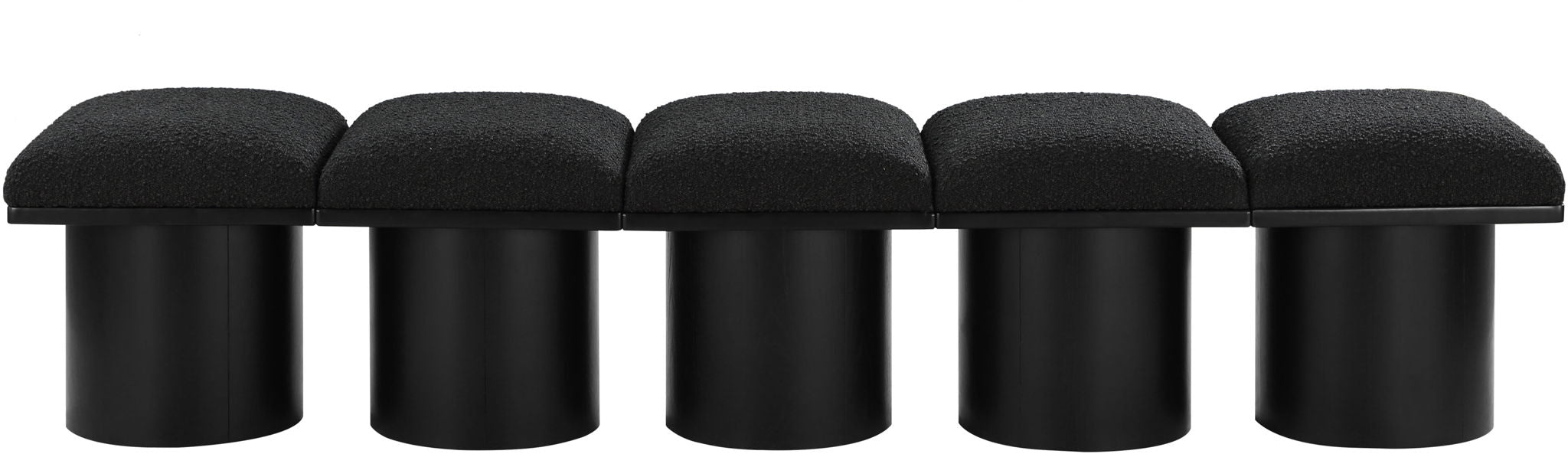 Pavilion - 5 Piece Modular Bench With Black Base - Simple Home Plus