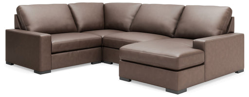 Calden - 4-Piece Sectional With RAF Corner Chaise - Chocolate - Simple Home Plus