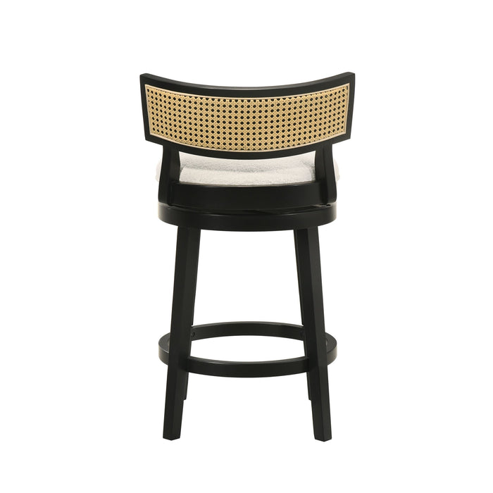 Noely - Modern Farmhouse Swivel Wood Counter Height Kitchen Bar Stool - Simple Home Plus