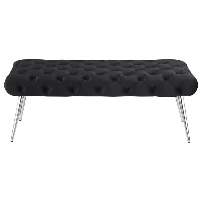 Ella - Upholstered Tufted Bench Metal Legs - Simple Home Plus
