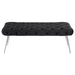 Ella - Upholstered Tufted Bench Metal Legs - Simple Home Plus