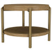 Arini - Round End Side Table With Storage Shelf - Simple Home Plus