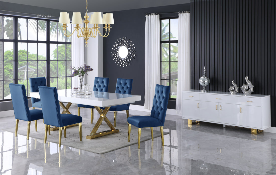 Excel - Extendable Dining Table with Gold Base - Simple Home Plus