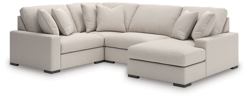 Calden - 4-Piece Sectional With RAF Corner Chaise - Oyster - Simple Home Plus
