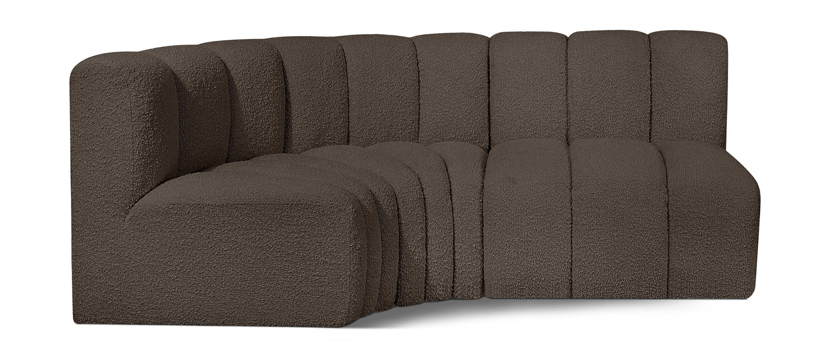 Arc - Boucle Fabric 3 Piece Sofa - Simple Home Plus
