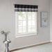 Amherst - Polyoni Pintuck Window Valance - Black - Simple Home Plus