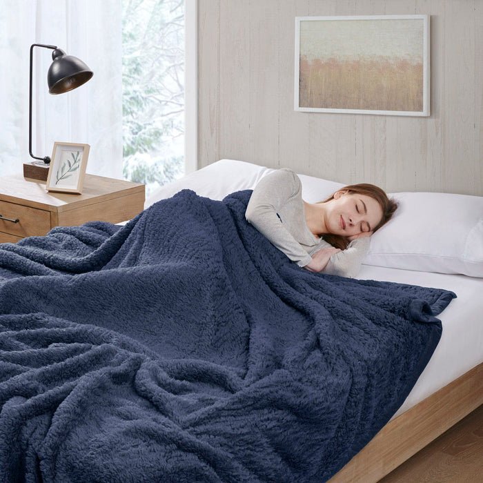 Burlington - Berber Blanket - Navy - Simple Home Plus
