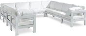 Nizuc - Outdoor Patio 10 Piece Modular Sectional With White Frame - Simple Home Plus