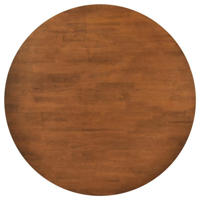 Dinah - Round Solid Wood Dining Table - Walnut - Simple Home Plus
