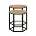 Adger - 2 Piece Hexagonal Nesting Tables - Natural And Black - Simple Home Plus