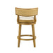 Noely - Modern Farmhouse Swivel Wood Counter Height Kitchen Bar Stool - Simple Home Plus