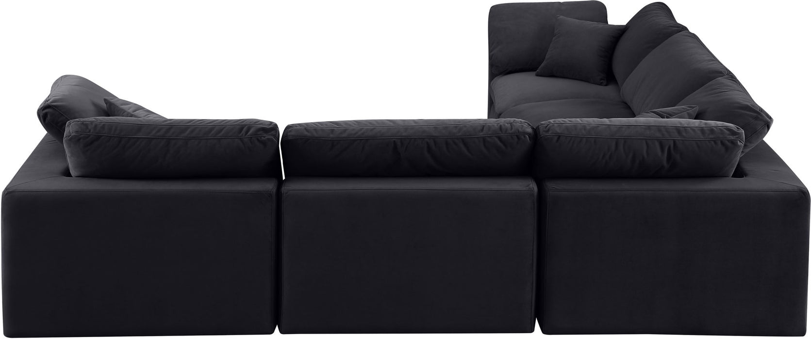 Comfy - 5 Piece Velvet Modular Corner Sectional - Simple Home Plus