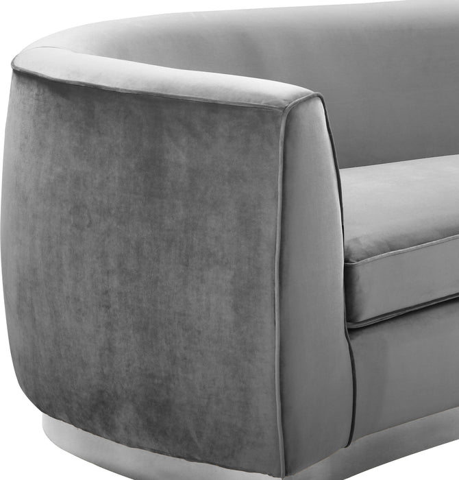 Julian - Loveseat with Chrome Base - Simple Home Plus