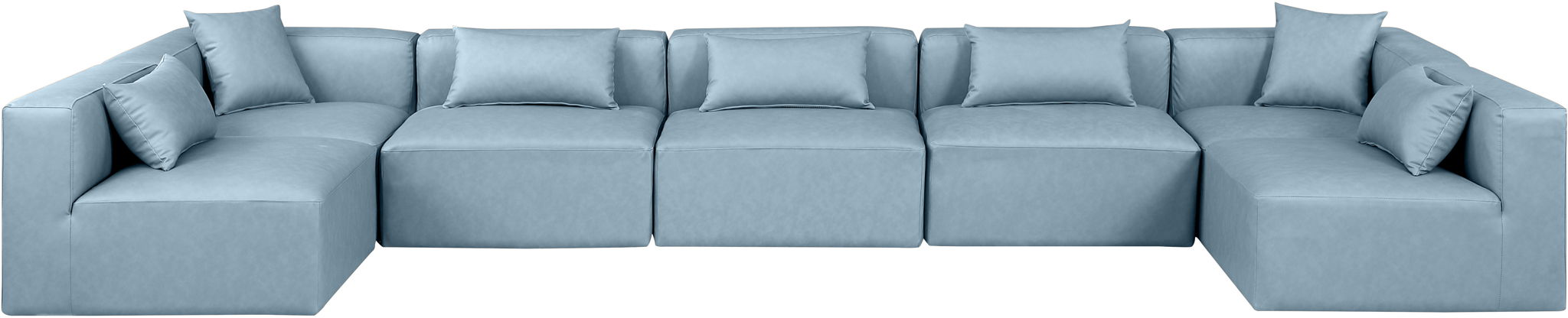 Cube - 7 Piece Modular U-Shaped Sectional - Simple Home Plus