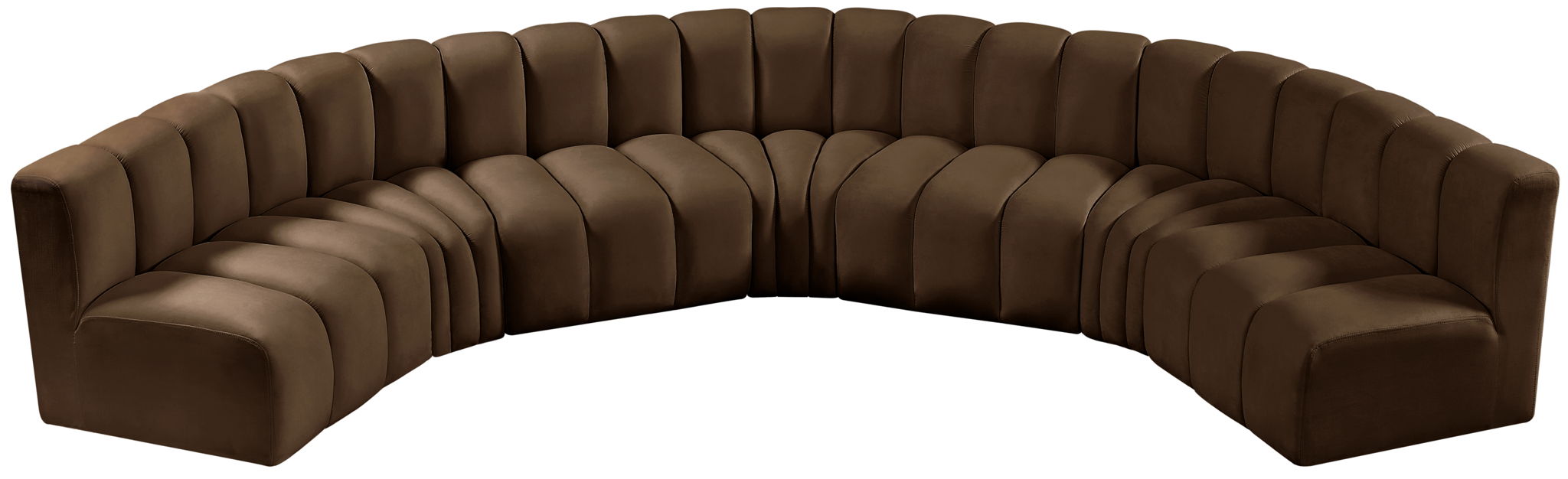 Arc - Velvet 7 Piece U-Shaped Modular Sofa - Simple Home Plus
