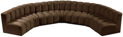 Arc - Velvet 7 Piece U-Shaped Modular Sofa - Simple Home Plus