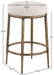 Ferro - Upholstered Backless Counter Stool With Brushed Gold Base - Simple Home Plus
