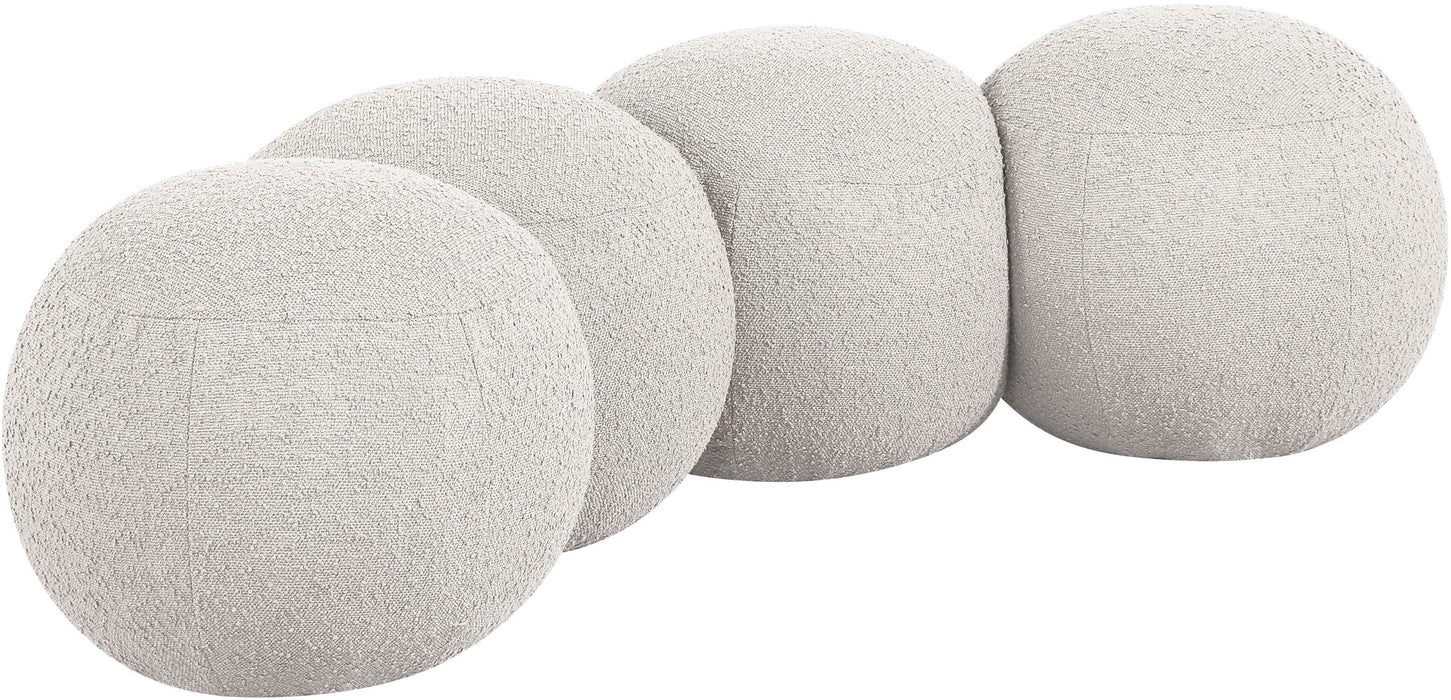Apollo - Boucle Fabric Bench - Simple Home Plus