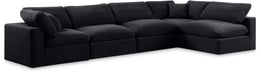 Comfy - 5 Piece Velvet Modular Sectional - Simple Home Plus