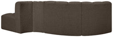 Arc - Boucle Fabric 4 Piece L-Shaped Modular Sofa - Simple Home Plus