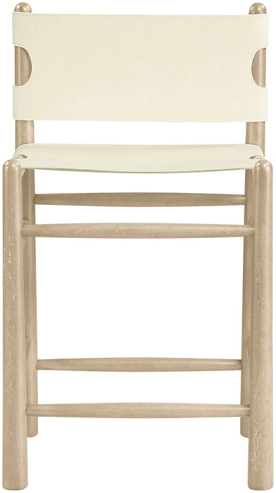 Santos - Upholstered Counter Stool With Stained Natural Base - Simple Home Plus