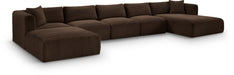 Shaggy - 6 Piece Modular Sectional With Chaise And Ottoman - Simple Home Plus