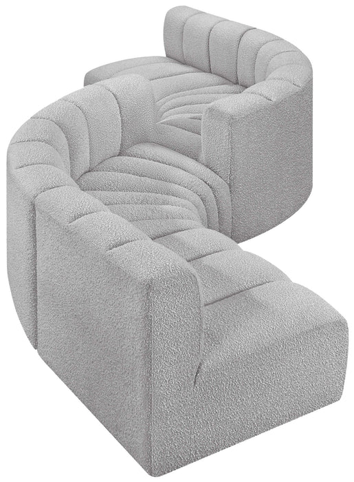 Arc - Boucle Fabric 6 Piece Modular Sofa - Black - Simple Home Plus