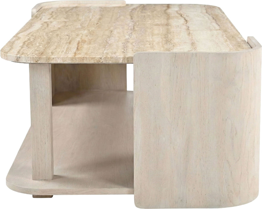 Calabria - Marble And Oak Wood Table - Simple Home Plus