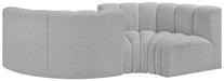 Arc - Boucle Fabric 4 Piece Curved Modular Sofa - Simple Home Plus