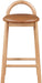 Calvin - Faux Leather Stool - Light Brown Legs - Simple Home Plus