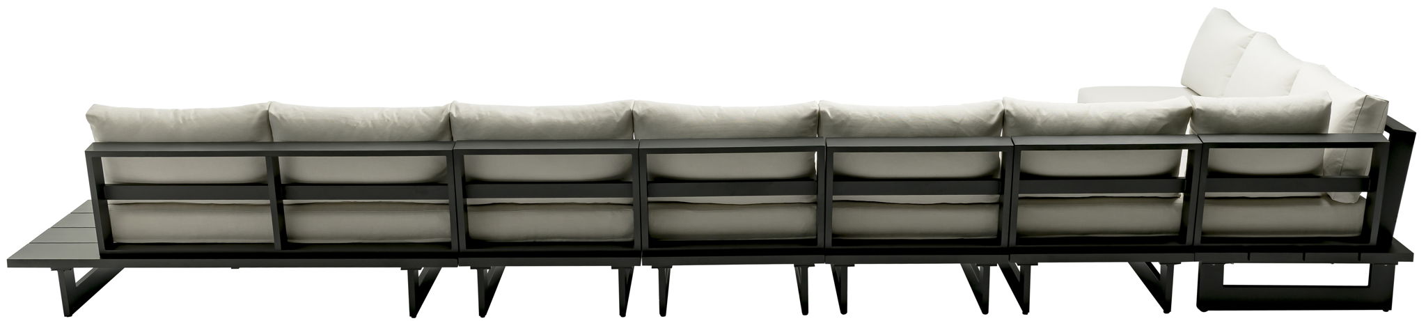 Maldives - 7 Piece Water Resistant Outdoor Patio Modular Sectional With Gray Base - Simple Home Plus