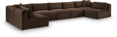 Shaggy - 7 Piece Modular U-Shaped Armless Sectional - Simple Home Plus