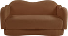 Bloom - Teddy Fabric Loveseat - Saddle - Simple Home Plus