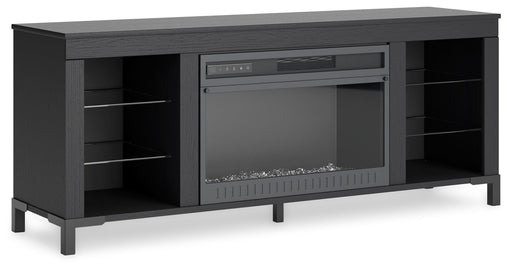 Cayberry - Black - TV Stand With Fireplace - Simple Home Plus