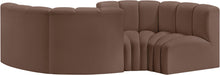 Arc - Faux Leather 4 Piece Curved Modular Sofa - Simple Home Plus
