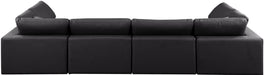 Comfy - 6 Piece Faux Leather Modular Armless Sectional - Simple Home Plus