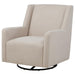 Sorrel - Fabric Upholstered Swivel Glider Arm Chair - Latte - Simple Home Plus