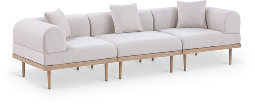 Laguna - 3 Piece Resilient Water Resistant Fabric 106.5" Upholstered Outdoor Patio Modular Sofa - Simple Home Plus