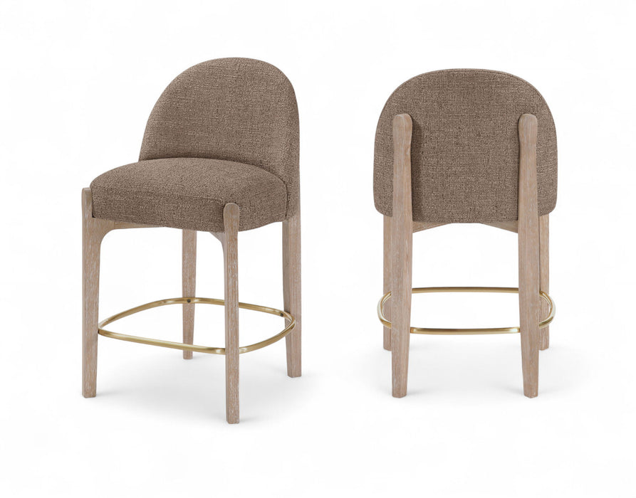 Torino - Counter Stool With Brushed Natural Base - Simple Home Plus