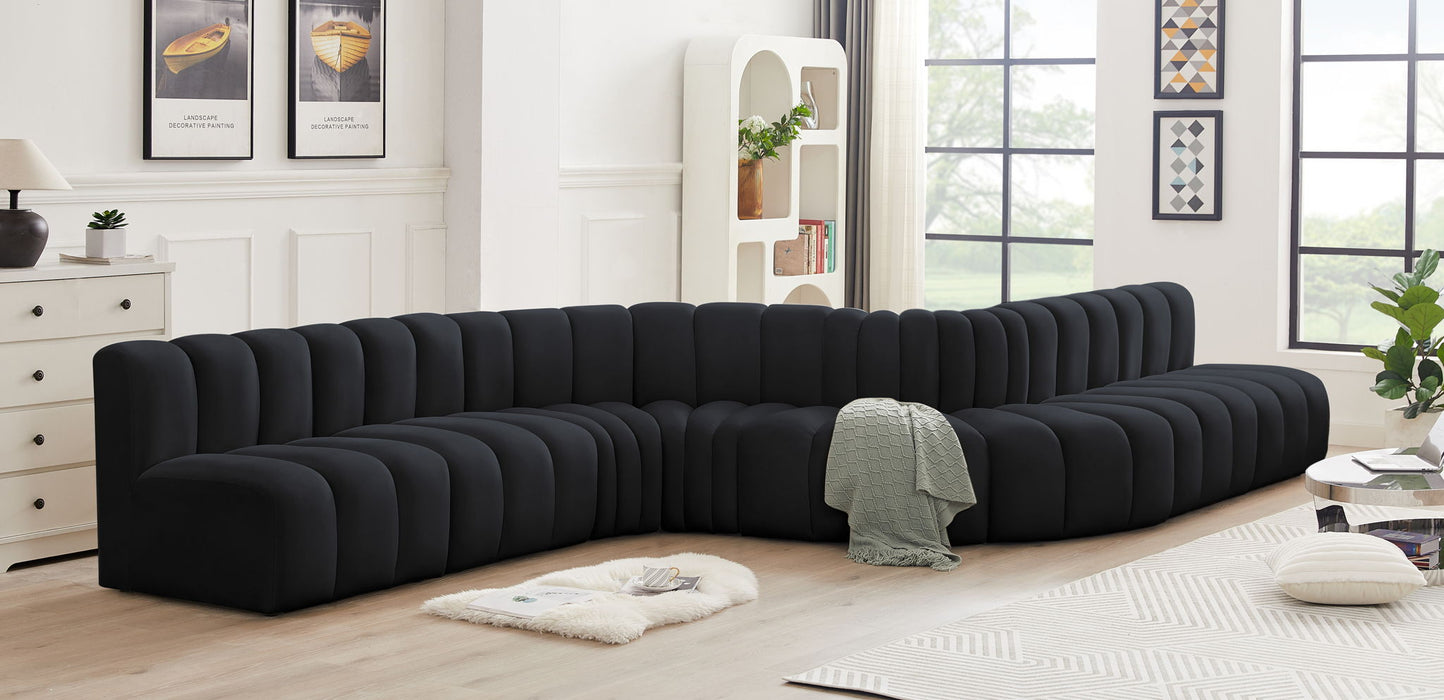 Arc - Velvet 8 Piece Curved Modular Sofa - Simple Home Plus