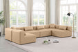 Cube - 6 Piece Modular Armless Sectional - Tan - Simple Home Plus